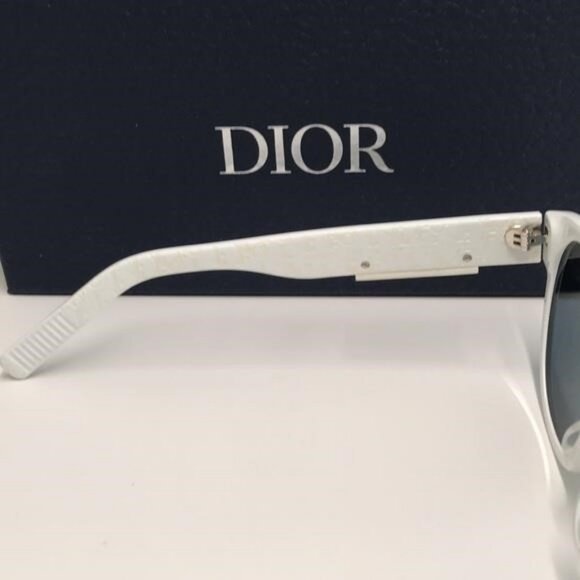 New Authentic Dior White Acetate Sunglasses DIOR B23 R 11 - Picture 3 of 15